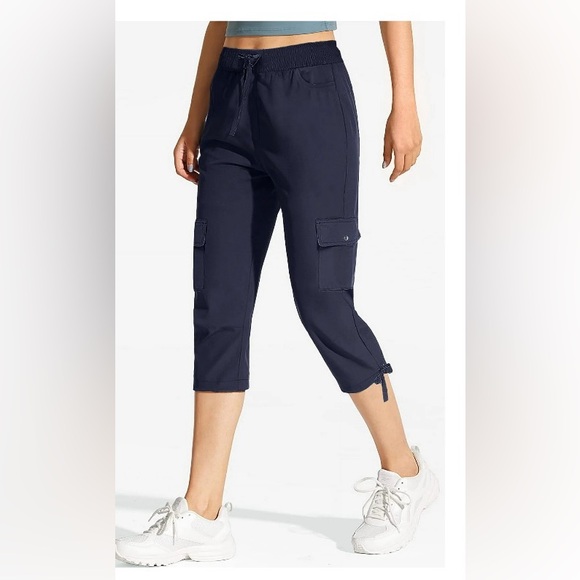 rosvigor Pants - Navy Women's Capris with Pockets